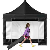 Pop Up Canopy Tent, 10 x 10 FT, Outdoor Patio Gazebo Tent with Removable Sidewalls and Wheeled Bag, UV Resistant Waterproof Instant Gazebo Shelter for Party, Garden, Backyard, Black